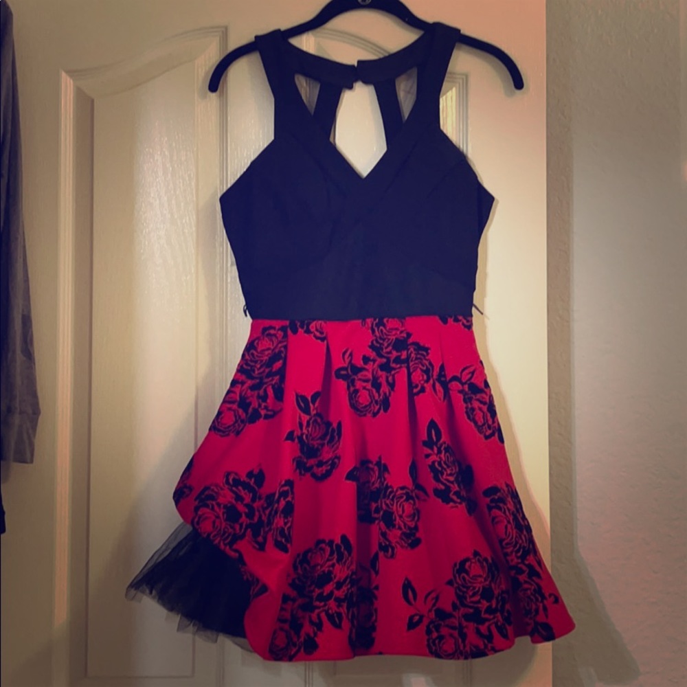 Red and Black Dress